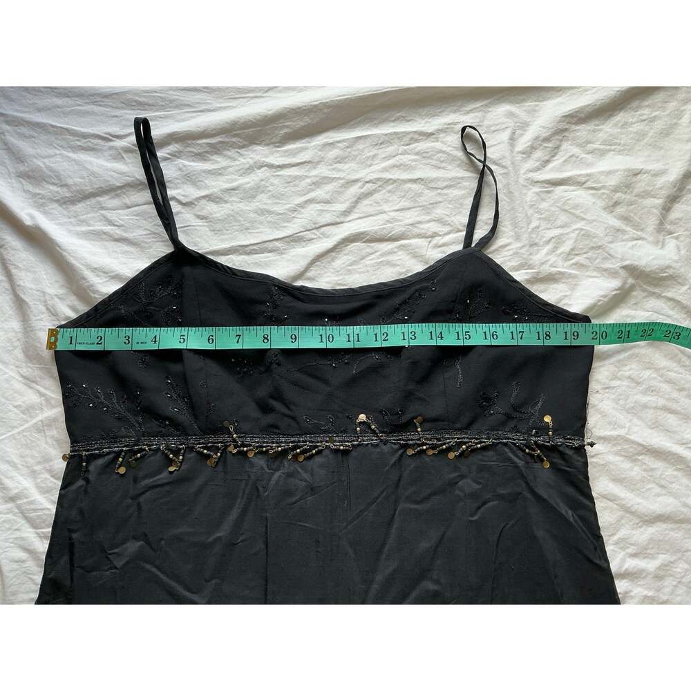 NWT Y2K Beader's Touch Silk Beaded Dress W12 Black - Picture 6 of 8